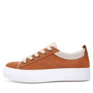 Women's Wo Furry Lace Up Low Top Sneakers - Mars Sky Shoes - 1 of 4