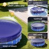 VINGLI Round Pool Cover, 24 FT Solar Cover with Winch and Cable for Above Ground Pools, Heavy Duty Swimming Pool Cover Protector, Blue - 2 of 4