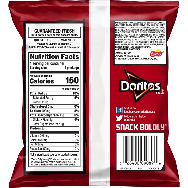 Doritos Nacho Cheese Flavored Tortilla Chips - 10ct, 4 of 5