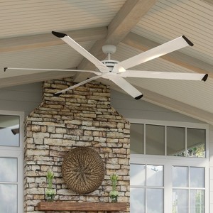 Urban Ambiance Luxury Industrial Indoor or Outdoor Ceiling Fan,  15.5"H x 96"W,  Matte White, UHP9130 - 1 of 4