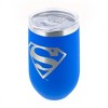 Adult Superman Silver Logo 16oz Wine Tumbler - 2 of 2