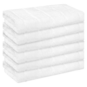 Unique Bargains Bathroom Highly Absorbent Fast Drying Cotton Washcloths 13" x 13" - 1 of 4