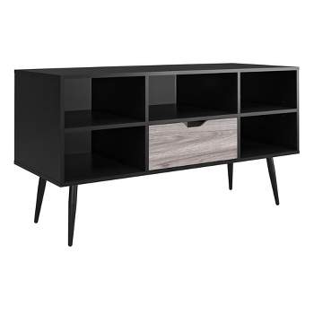 RealRooms Grafton TV Stand for TVs up to 55", Black Oak