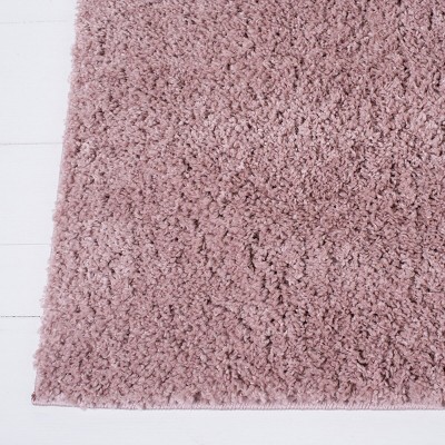 Pink 5'3" x 7'7" Synthetic Shag Area Rug