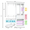 Aheaplus Closet System with Wooden Drawers and Two Hanging Rods - 4 of 4