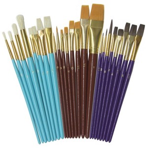 Creativity Street® Deluxe Brush Assortment, Assorted Colors & Sizes, 24 Brushes - 1 of 4