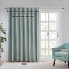 PAGED 84"x100" Printed Heathered Blackout Curtain Panel,Blackout Curtains for Bedroom,Window Patio Panel with Grommet Top,Living Room Curtains - 2 of 4