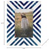 Sagebrook Home 4" x 6" Decorative Photo Frame - Contemporary Polyresin Blue and White Striped Picture Frame - Home - 4 of 4