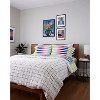 society6 Twin/Twin Extra Long Windowpane Brushed Cotton Duvet Set - 3 of 4