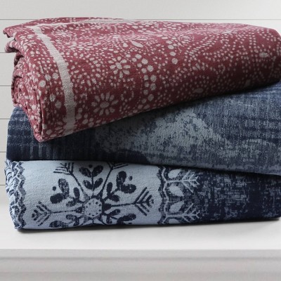 Organic Cotton King Size Reversible Paisley Blanket