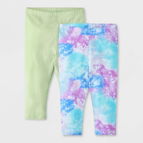 Toddler Girls' 2pk Adaptive Tie-dye Capri Leggings - Cat & Jack