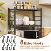 SKONYON Storage Shelves Foldable Metal Shelves Utility Shelving Units with Hooks 4-Tier & 5-Tier - 4 of 4