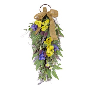 26" Pansy and Lavender Artificial Swag - National Tree Company - 1 of 3