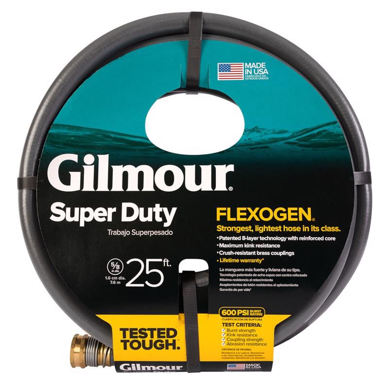 Gilmour Flexogen 5/8 in. D X 25 ft. L Heavy Duty Premium Grade Garden Hose Black, 5 of 6