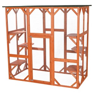 TRIXIE Pet Products Wooden Outdoor Cat Sanctuary - 1 of 4
