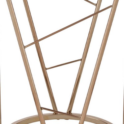 22" Cicatrix Round End Table in Faux Black Marble and Champagne Gold