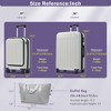 Lyngins 3-Piece Front Opening Luggage Set – 20" Carry on Luggage & 24" Expandable Suitcase with Matching Duffel Bag, USB Port, 360° Spinner Wheels - 2 of 4
