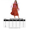 BLUEMING Womens Long Sleeve A-Line Dress High Wasit Ruffle Tiered Dress Shirred Smocked Flowy Maxi Dress - 4 of 4