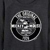 Women's - Disney - Mickey Mouse Original Badge Lightweight French Terry Wide Neck Long Sleeve Shirt - 2 of 4