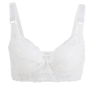 Allegra K Women Full Cup Breathable Comfort Floral Lace Non-Padded Underwired Bra - 1 of 4