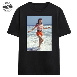 Beverly Hills 90210 Beach Brenda Adult Black Crew Neck Short Sleeve T-shirt - 1 of 3