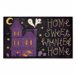 Stupell Industries Haunted Sweet Home Printed Outdoor Door Mat, design by Lindley Wiesner, 18"x30" - 1 of 4