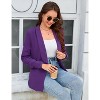 Blazer Jackets for Women Open Front Long Sleeve Work Office Casual Blazers with Pockets - 3 of 4