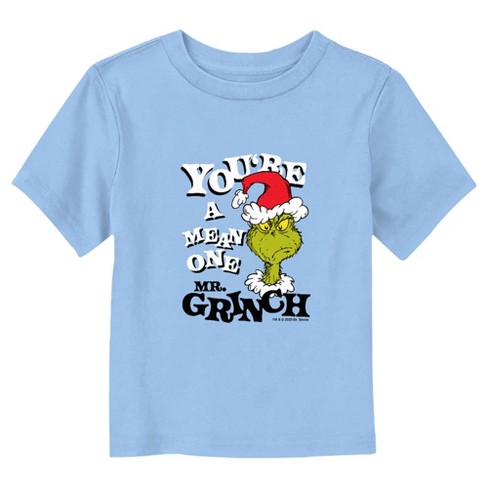 Dr. Seuss Christmas The Grinch You're a Mean One Portrait T-Shirt Target