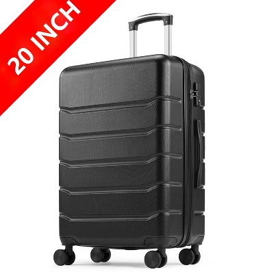 Musment 20inch Luggage, Expandable Hardside Suitcase with Spinner Wheels, Hard Shell ABS Durable Lightweight Travel Luggage with TSA Lock, Blue,Black