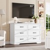 Garvee 5/6 Drawers Dresser for Bedroom,Chest of Drawers,Farmhouse Modern Wooden Dresser,Storage Organizer Dresser for Bedroom,Living Room,Kids Room - 4 of 4
