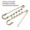 Unique Bargains Metal Decorative DIY Women's Clothing Dress 5 Holes Sewing Brooch Pins 10 Pcs - 4 of 4