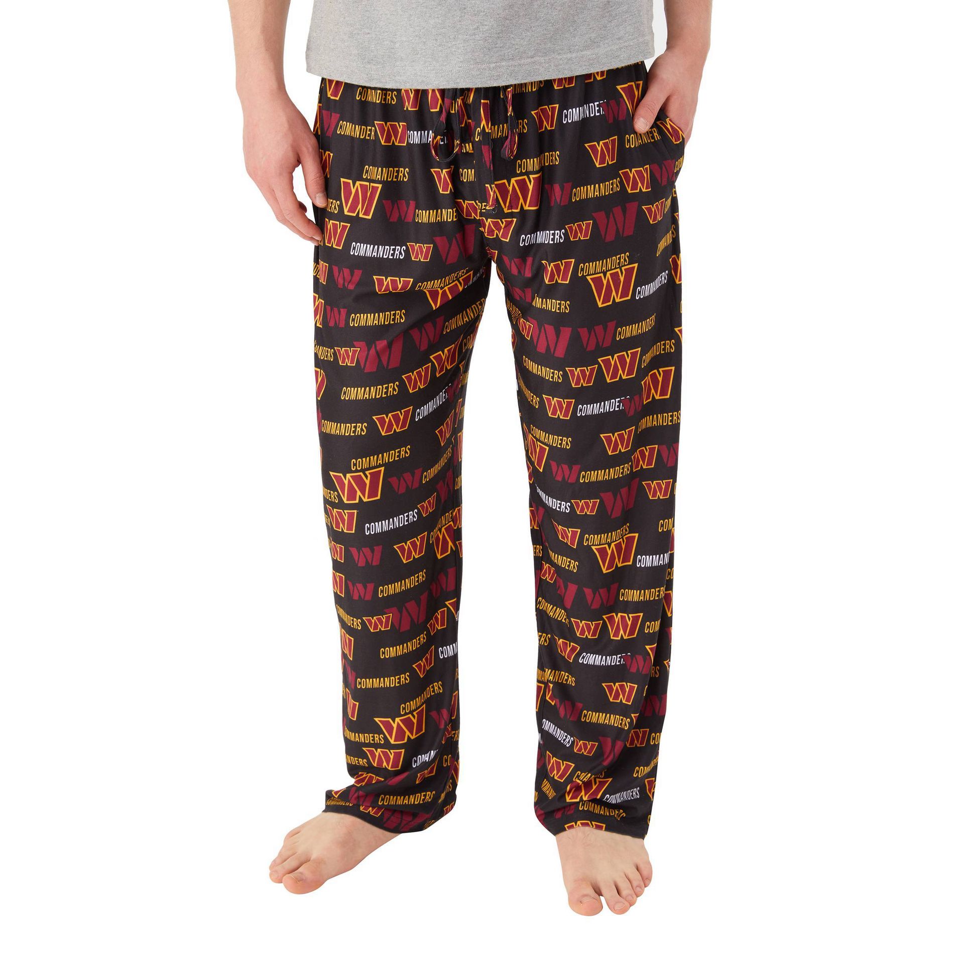 NFL Washington Commanders Men's Pajama Pants with Pockets
