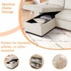 LugBug 87.8inch L Shaped Sleeper Sofa Couch ,Pull out Sofabed with Storage Chaise, USB Charging Ports & 2 Built-in Bookshelves for Living Room - 4 of 4