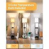 Floor Lamp with Shelves for Living Room, Shelf Floor Lamp with 3 CCT LED Bulb, Corner Display Standing Column Lamp - 2 of 4
