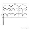 Sunnydaze Outdoor Lawn and Garden Metal Victorian Style Decorative Border Fence Panel Set - 60' - Black - 40pk - 3 of 4