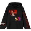 Five Nights At Freddy’s Character Art Men’s Black Long Sleeve Hooded Sweatshirt - 2 of 3