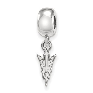 Black Bow Jewelry Sterling Silver Arizona State Sun Devils NCAA Bead Charm - 1 of 4