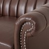 Glenmont Contemporary Channel Stitch Loveseat with Nailhead Trim - Christopher Knight Home - 4 of 4