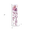 HomeRoots 36" Pink And White Solid Wood New Baby Porch Sign - 3 of 4