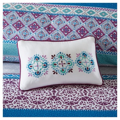 Purple Boho Reversible Microfiber Twin Comforter Set