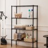 SEVOBAL Utility Storage Shelves 4 Tier Adjustable Metal Wire Rack Heavy Duty Storage Shelving for Kitchen, Garage, Laundry, Black, 13.7"*35.4"*54" - 4 of 4
