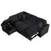 Dexmalle Pull Out Sleeper Sofa Bed with Storage Ottoman,Black - 2 of 4