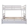 NicBex Twin Over Full Bunk Bed with Ladder and 2 Drawers,Loft Bed with Safety Guardrail for Bedroom,Espresso/Gray/White - 2 of 4