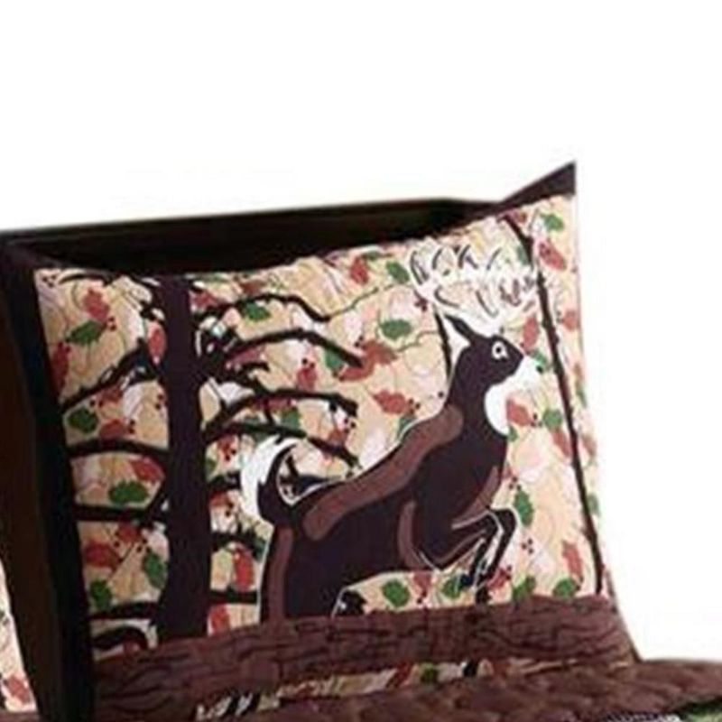 Whitetail Lodge Pillow Sham Standard 20" x 26" Multicolor by Greenland Home Fashion, 2 of 4