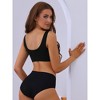 Allegra K Women's V-Neck Contrast Trim Comfort and Breathable Bralettes - 2 of 4