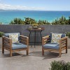 Oana 2PK Acacia Wood Club Chairs - Christopher Knight Home
 - 2 of 4