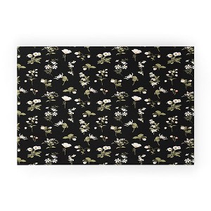 Iveta Abolina Pineberries Botanicals Black 30" x 20" Welcome Mat - Society6 - 1 of 3