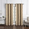 RT Designer Collection Kimber Embroidered Blackout Luxurious Decorative Grommet Curtain Panel Taupe - 2 of 4