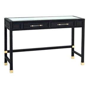 Amara Charcoal Rattan Desk - 1 of 4