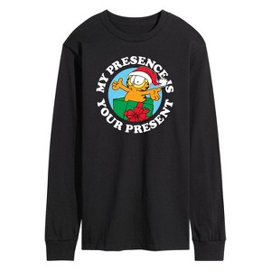 Men's - Garfield - My Presence Is Your Present Long Sleeve Graphic T-Shirt - 1 of 4